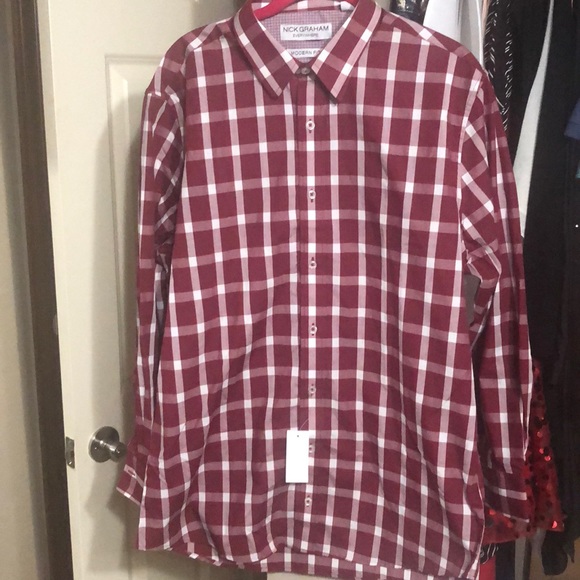 Other - Maroon men’s dress shirt